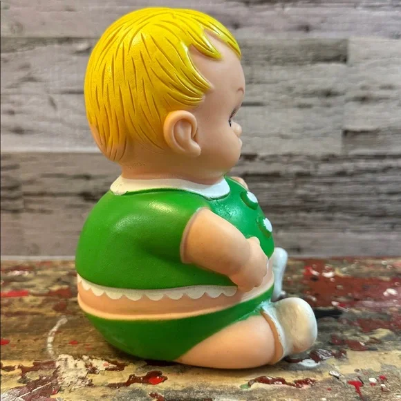 Vintage 1968 Uneeda Doll Company Roly-Poly Baby Doll Plumpees Vinyl Squeak Toy - Picture 9 of 13